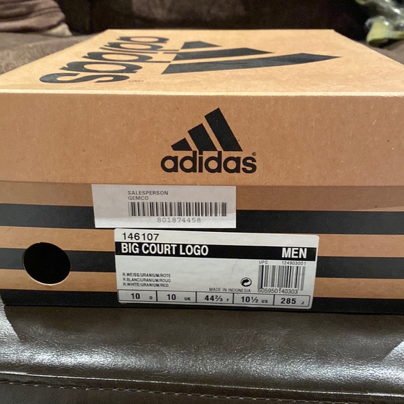 Adidas Mens’ “Big Court Logo” Sneakers -Sz. 10.5 NiB - Picture 7 of 14